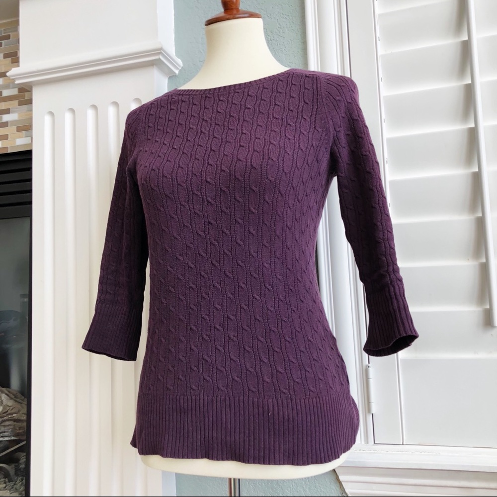 ღ SOLD purple knit sweater